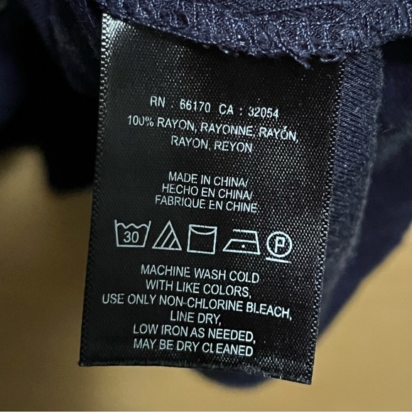 Holding Horses Anthropologie Navy Ric Rac Mini Long Sleeve Zig Zag Dress Medium - Picture 9 of 13